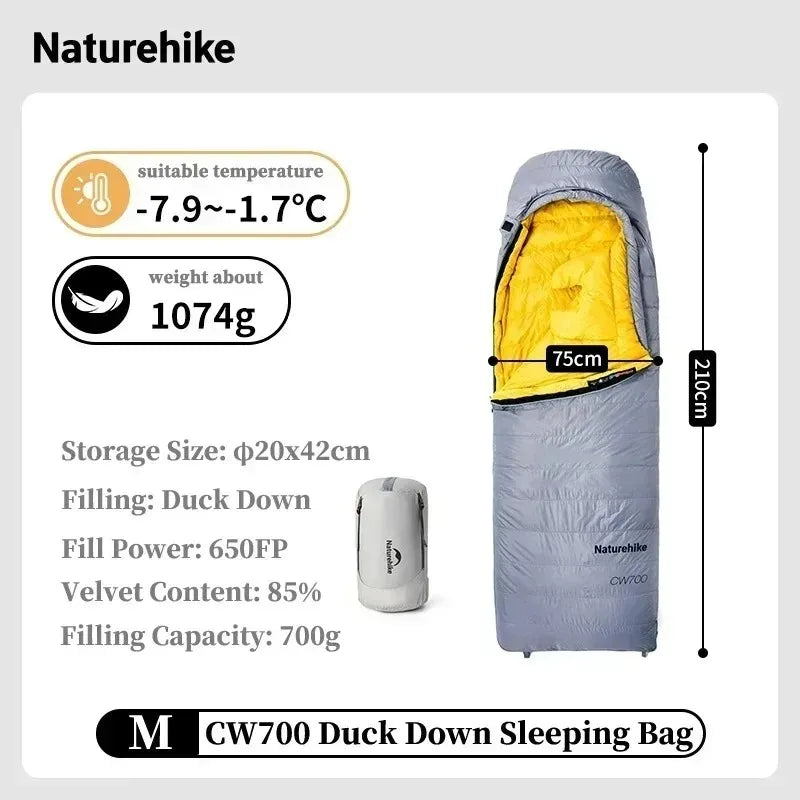 Sleeping Bag Ultralight Down Sleeping Bag for Adults Outdoor Winter Warm 650FP Duck Down Envelope Sleeping Bag
