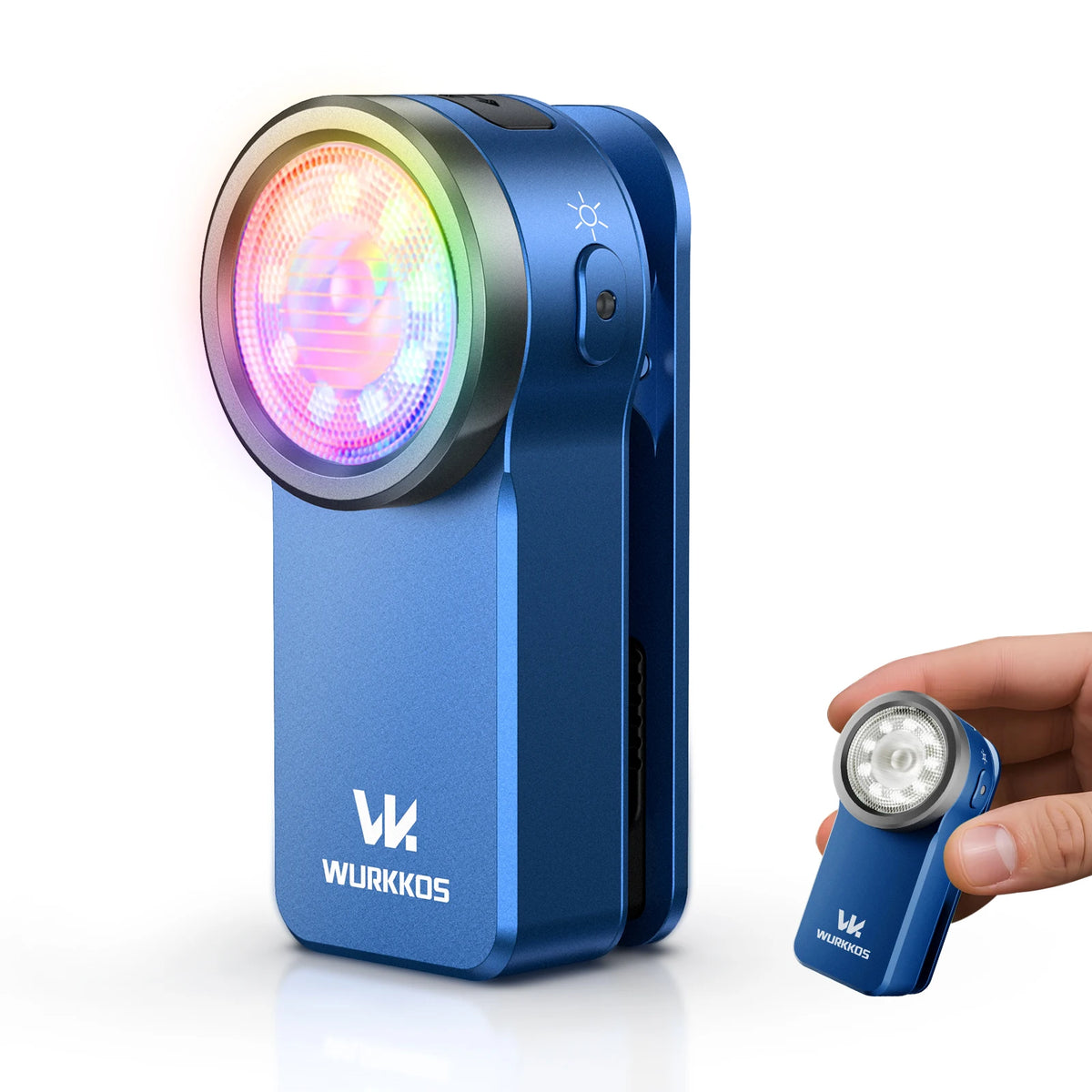 Wurkkos HD03 680LM Rechargeable Mini Clip Flashlight with Color Light