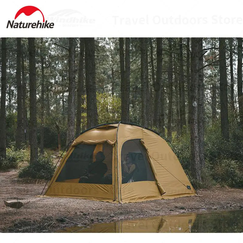 Camping Tent 2 People 4 Season Tent Ultralight PU2000mm Outdoor Travel iking Tent With Chimney Screen Window