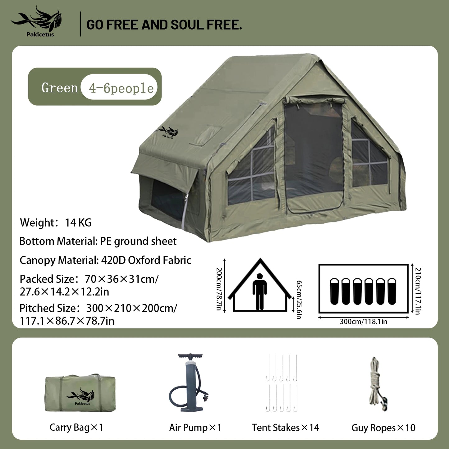 4-8 Person Inflatable Tent