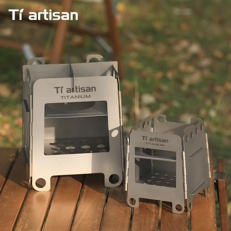 Tiartisan Ultralight Titanium Multi-Fuel Camping Stove – Folding Wood Burner