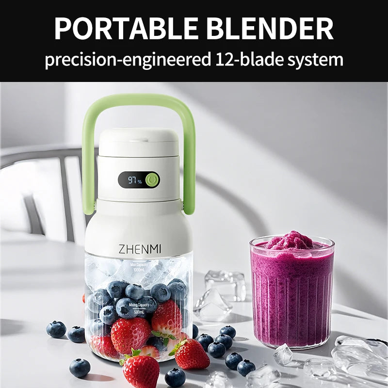 Blender for Shakes & Smoothies! Cordless Blender, 33oz, Ice Crushing, USB Rechargeable