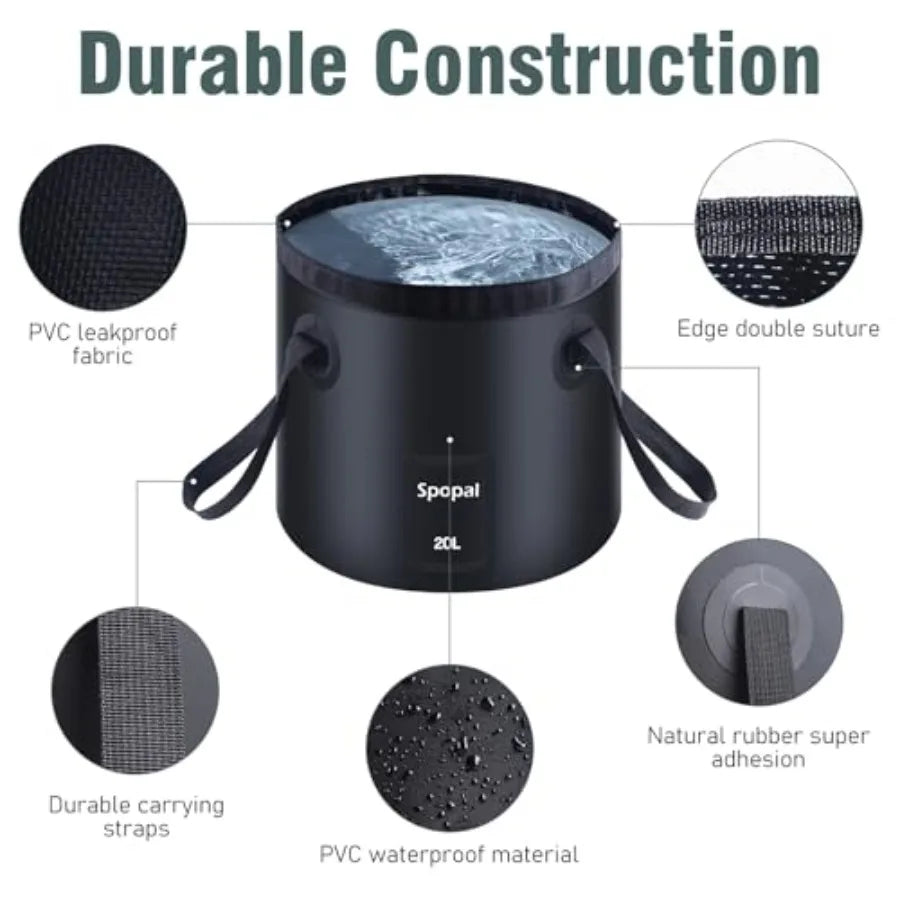 Portable Shower for Camping Rechargeable with 5 Adjustable Speeds, 4 Spray Modes