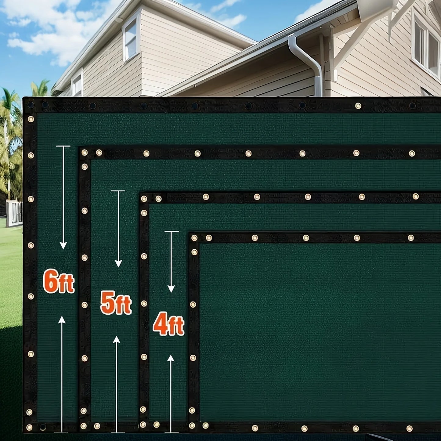 Heavy Duty Privacy Screen 4ft/5ft/6ft/7ft
