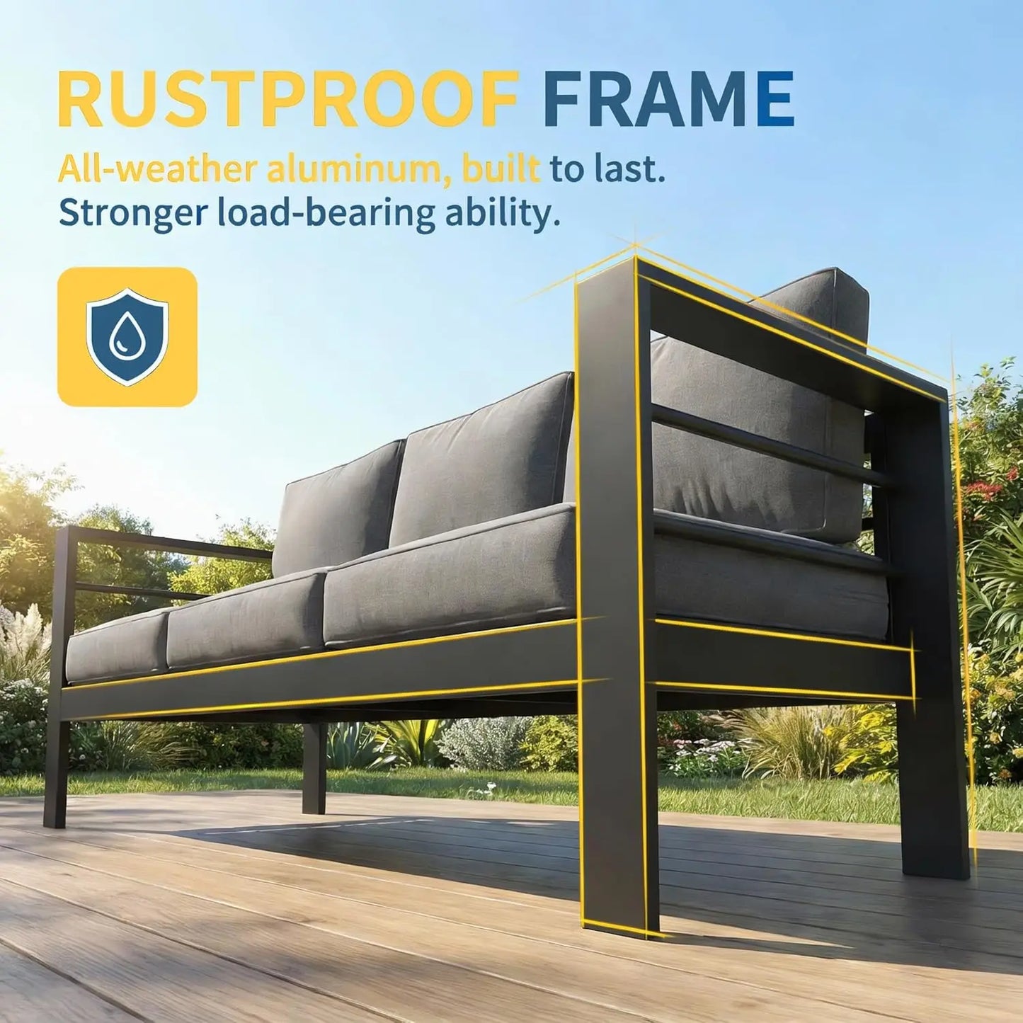 Oversized Aluminum Patio Furniture Set
