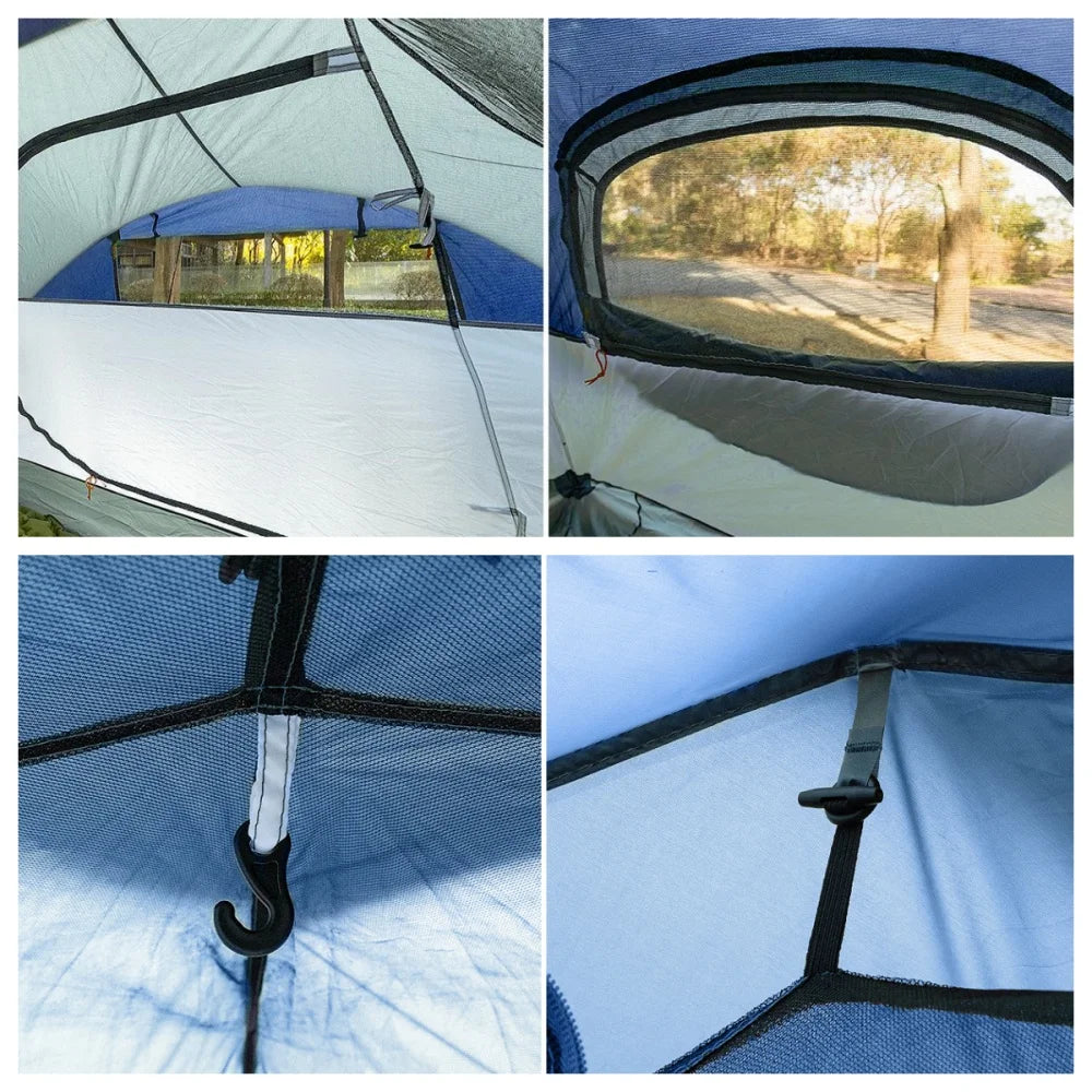 Night Cat 2–3 Person Instant Pop-Up Tent with Porch, Rainfly & Footprint