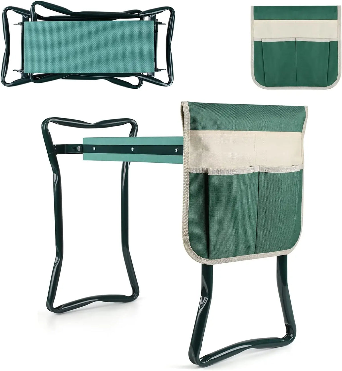 2-in-1 Folding Garden Kneeler & Seat with EVA Foam Pad
