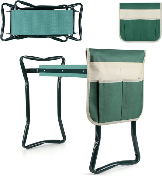 2-in-1 Folding Garden Kneeler & Seat with EVA Foam Pad