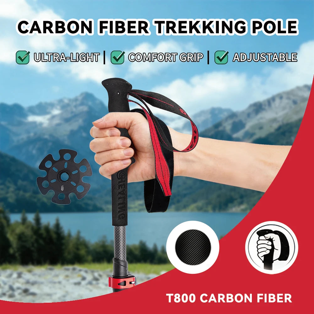 Ultralight Carbon Fiber Folding Trekking Poles