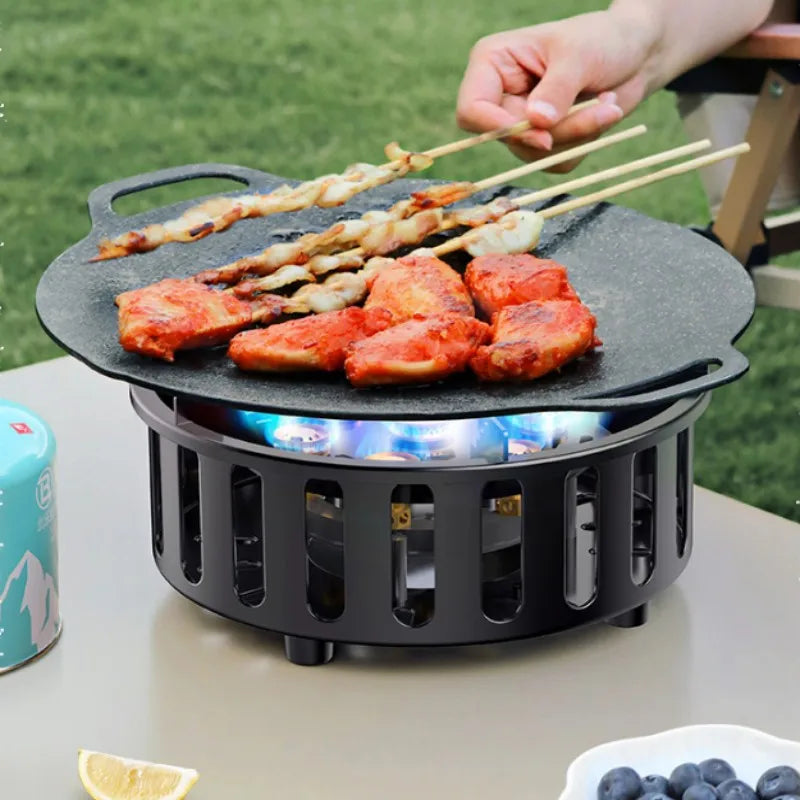 7-Core  Portable Camping Stove Windproof Gas Burner with Electronic Ignition