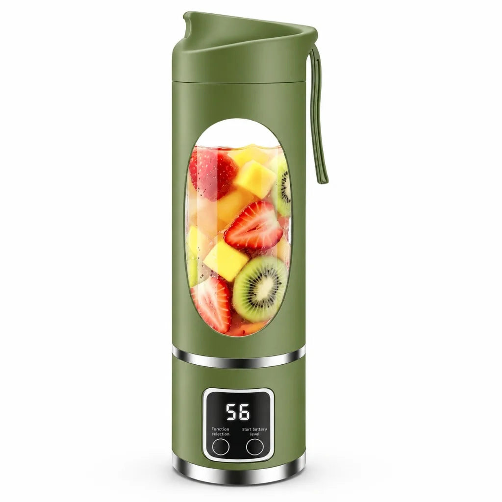 450ml Portable Juicer Blender Cup 12 Stainless Steel Blades 3 Speed Modes USB Charging