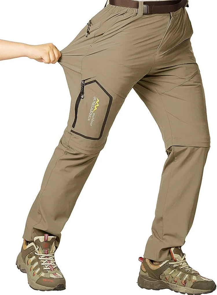 Mens Hiking Convertible Lightweight Quick Dry Zip Off Pants