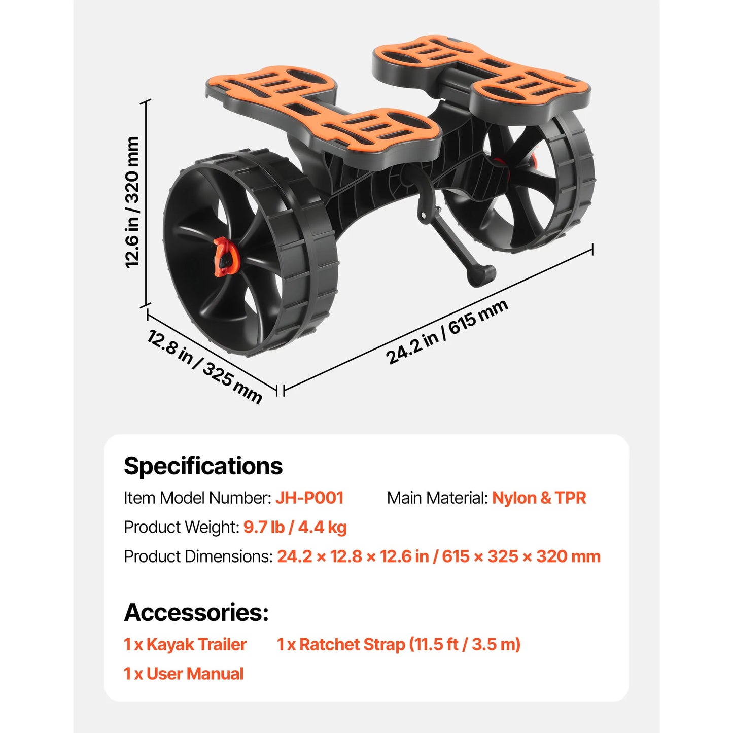 Kayak Cart 300lbs Capacity