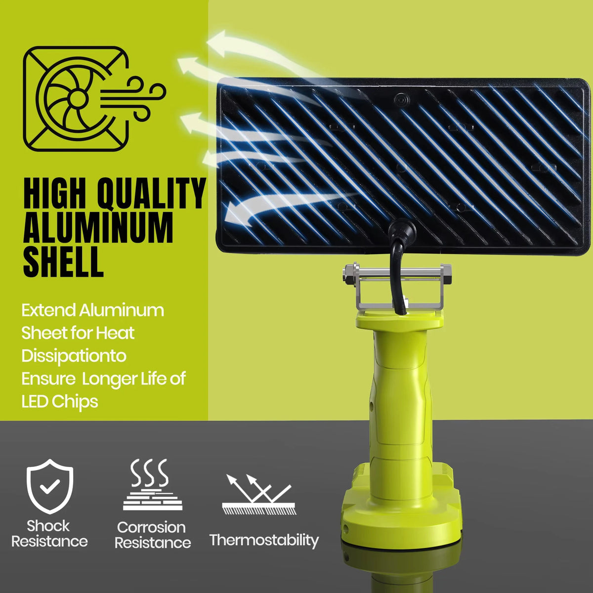 4000LM 35W LED Work Light – Compatible with Ryobi ONE+ 18V Batteries