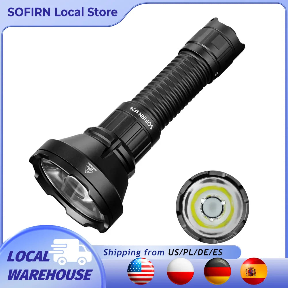 Sofirn SF26 2000LM Rechargeable Long-Range LED Flashlight – USB-C 21700