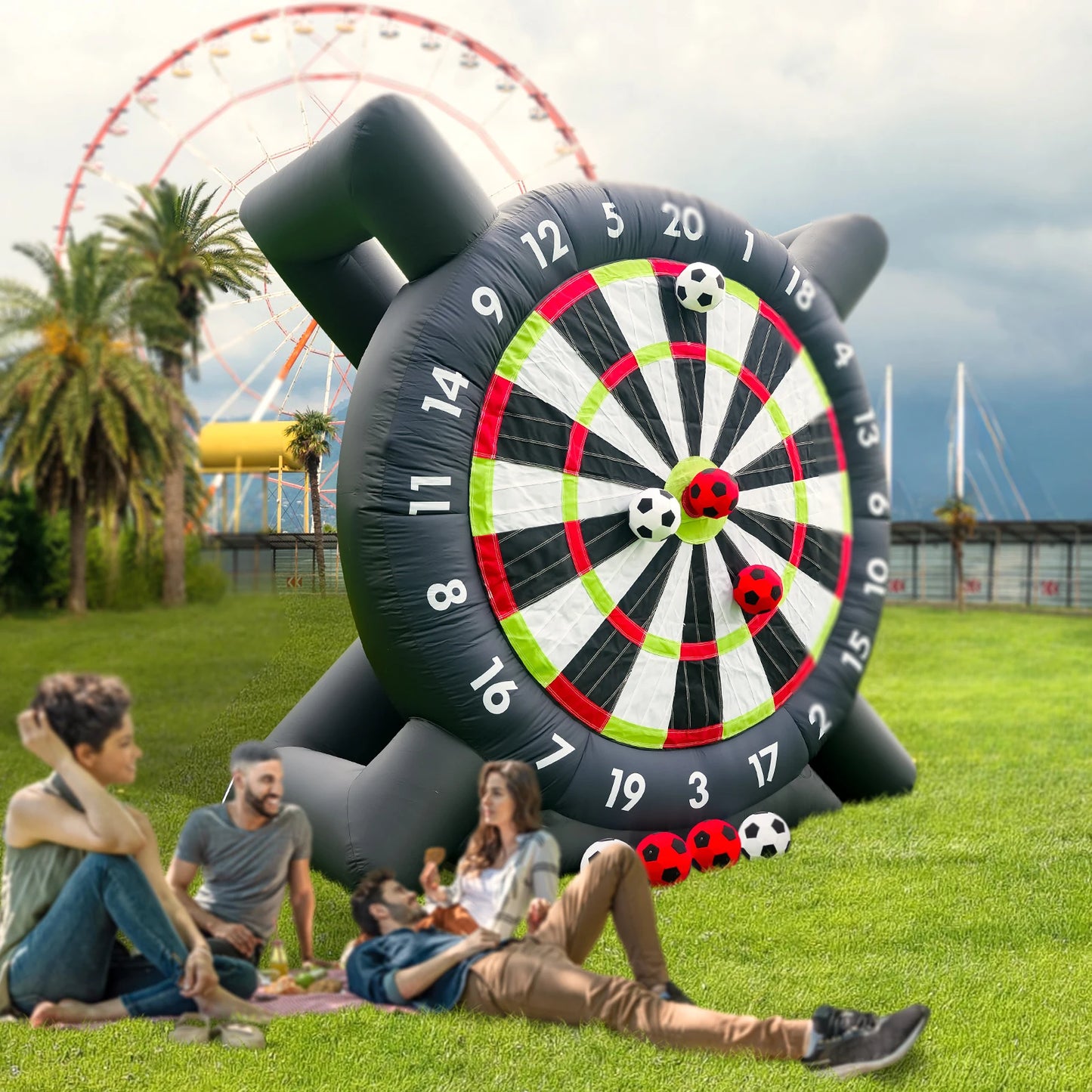 Outdoor Inflatable Games Inflatable Dart Board. Large Backyard Party Sports Game for Family Events