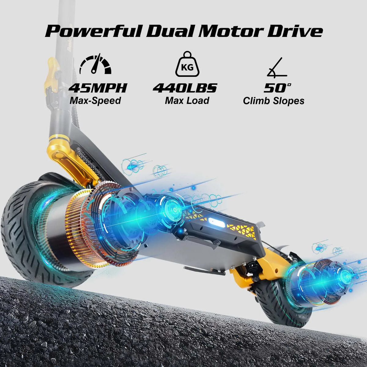 Dual-Motor Foldable Electric Scooter – 6000W, 10" Off-Road Tires