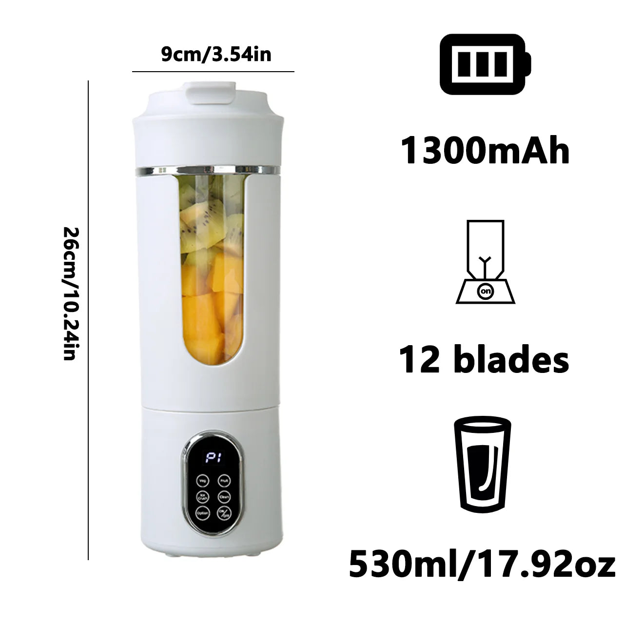 Portable Juicer Wireless USB Charging Crushed Ice