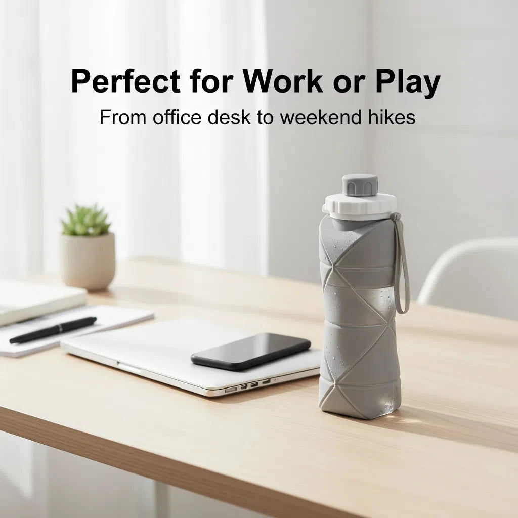 Outdoor Silicone Folding Water Bottle Portable