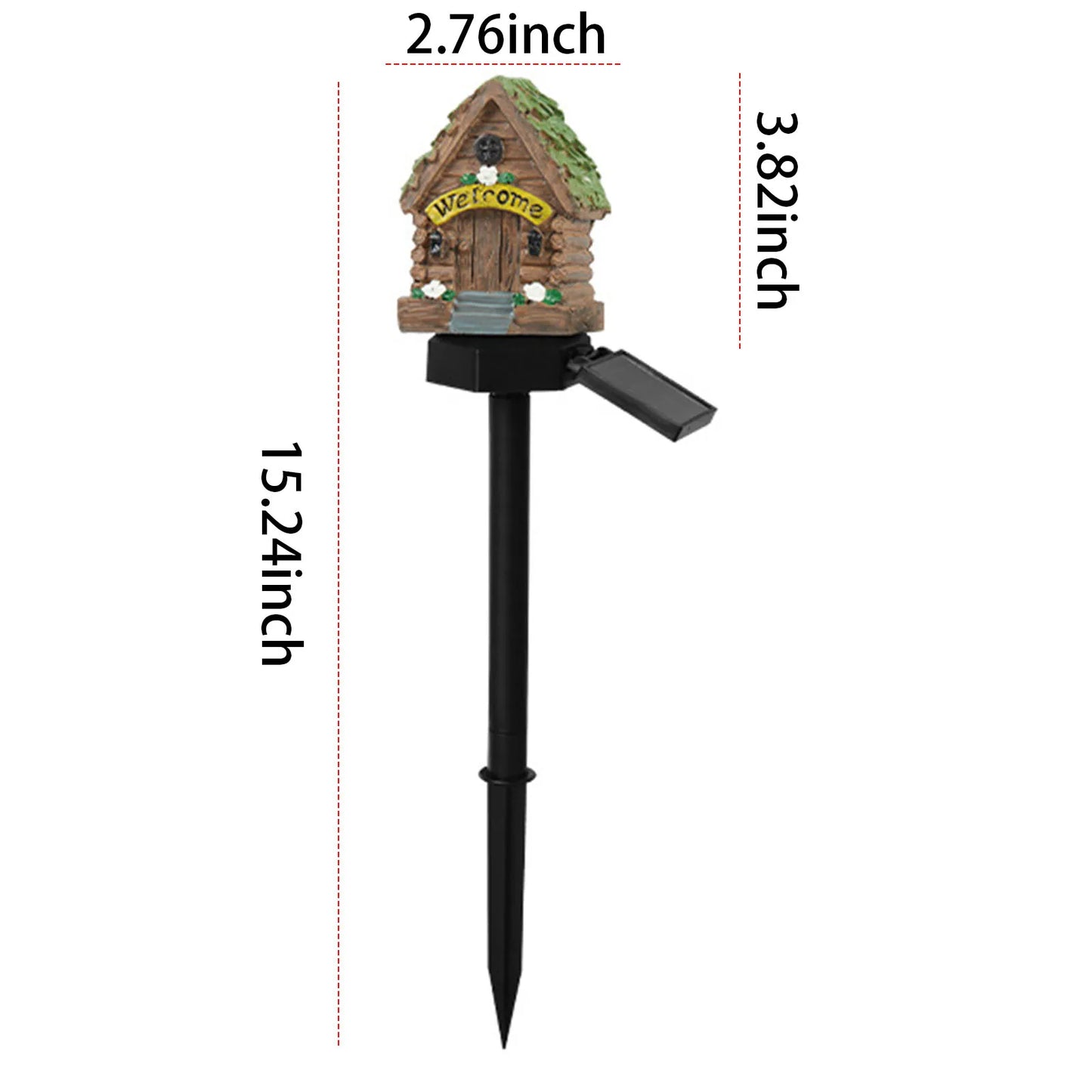 Solar Fairy-Tale Mushroom Cottage Outdoor Lawn Lamp Waterproof LED Creative Lamp