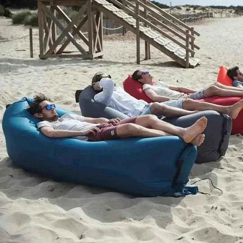 Inflatable Lounger Air Sofa Extra Thick Foldable Couch For Outdoor Camping Beach Patio Quick Inflation Home Furniture