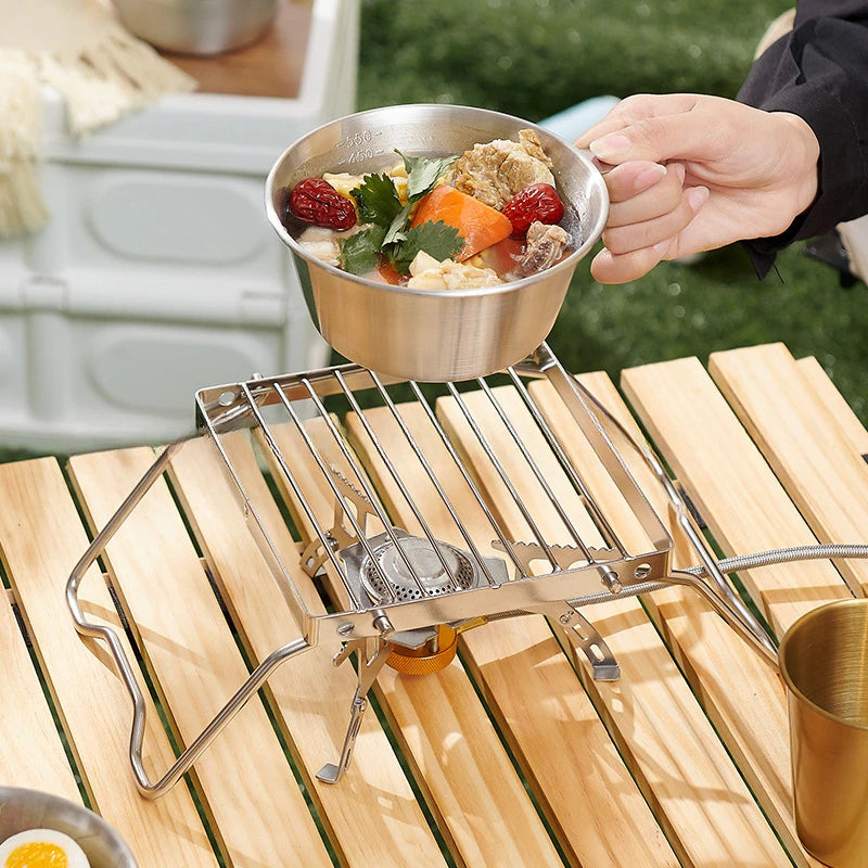 Portable Folding Stainless Steel Campfire Grill – Outdoor Cooking Grate