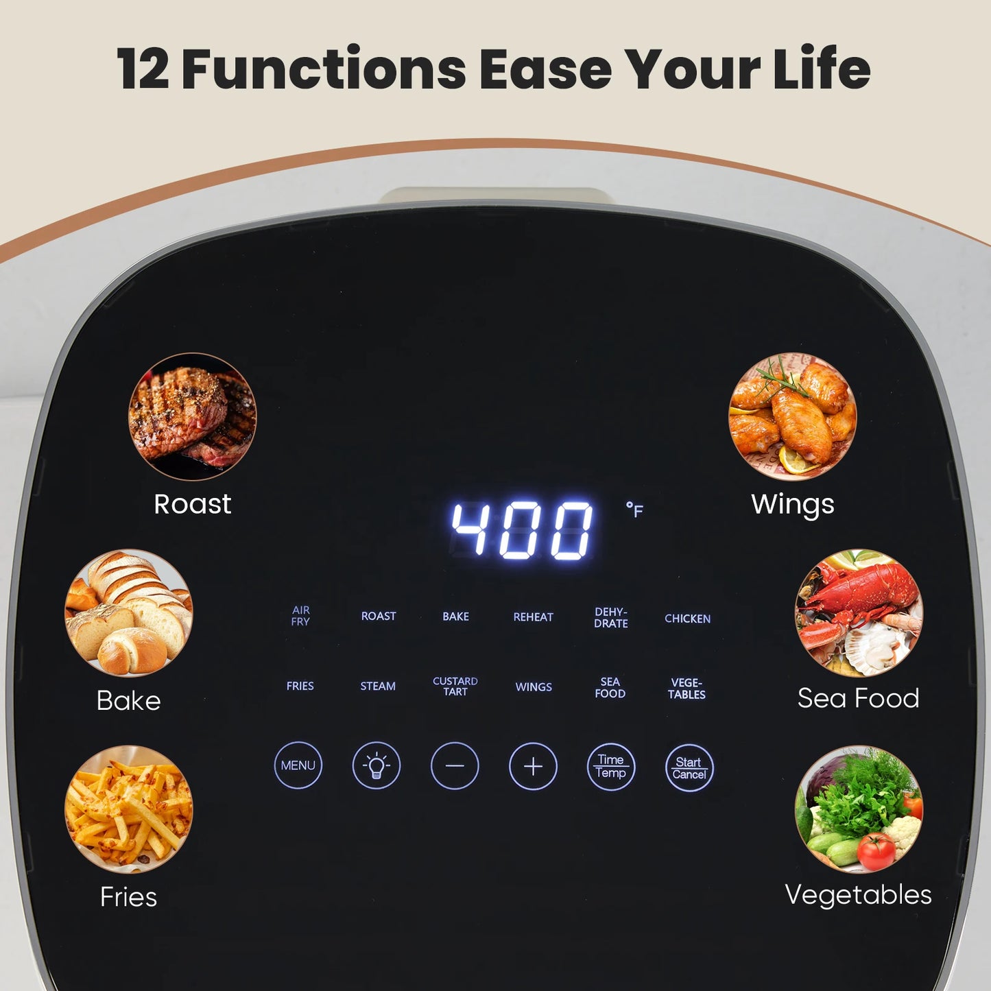 6 Quart Electric Air Fryer with Window