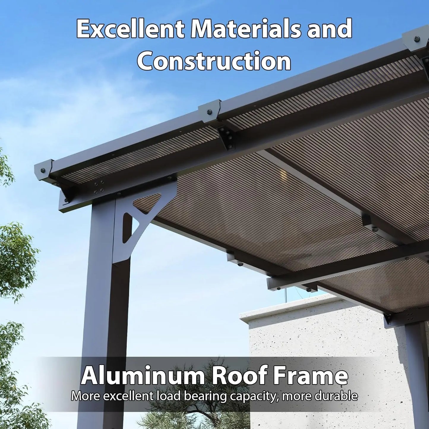 20x10 Wall-Mounted Gazebo Pergola