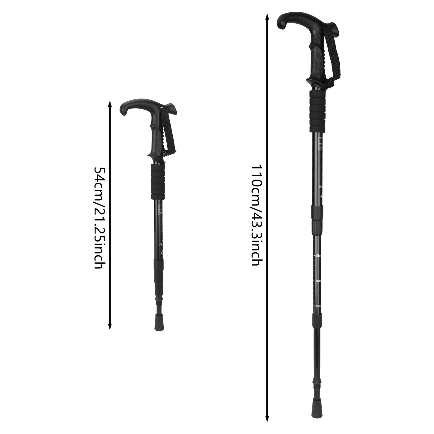 54-110cm Hiking Sticks Walking Stick Trekking Poles Mountaineering Telescopic Walking Stick