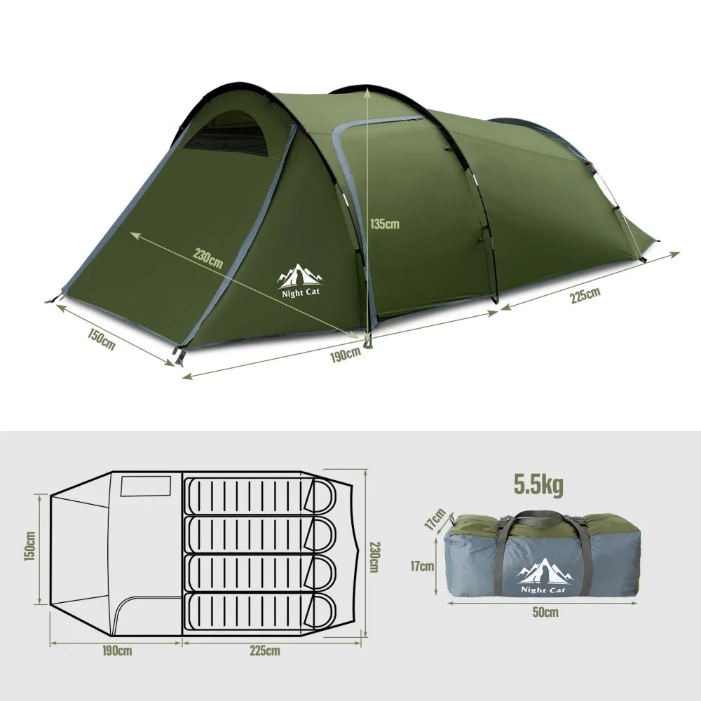 4 Person Tent with Porch