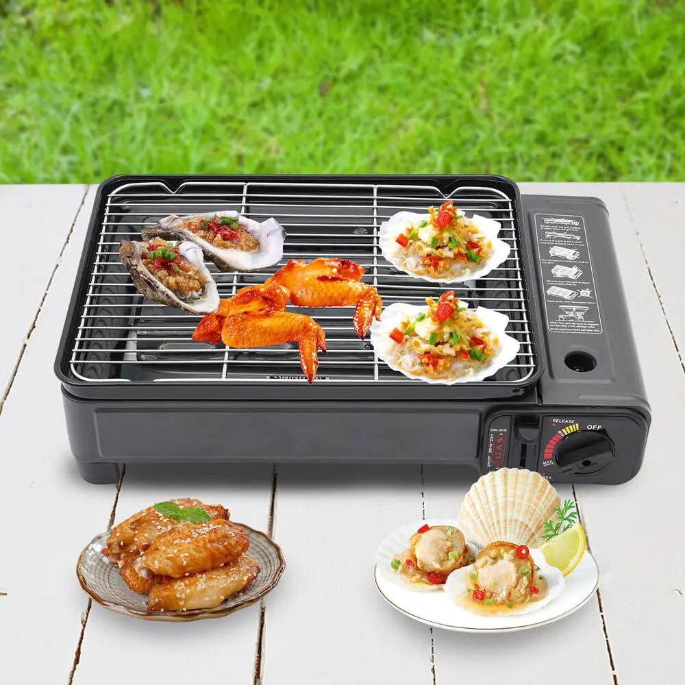 Portable Butane Camping Grill & Stove