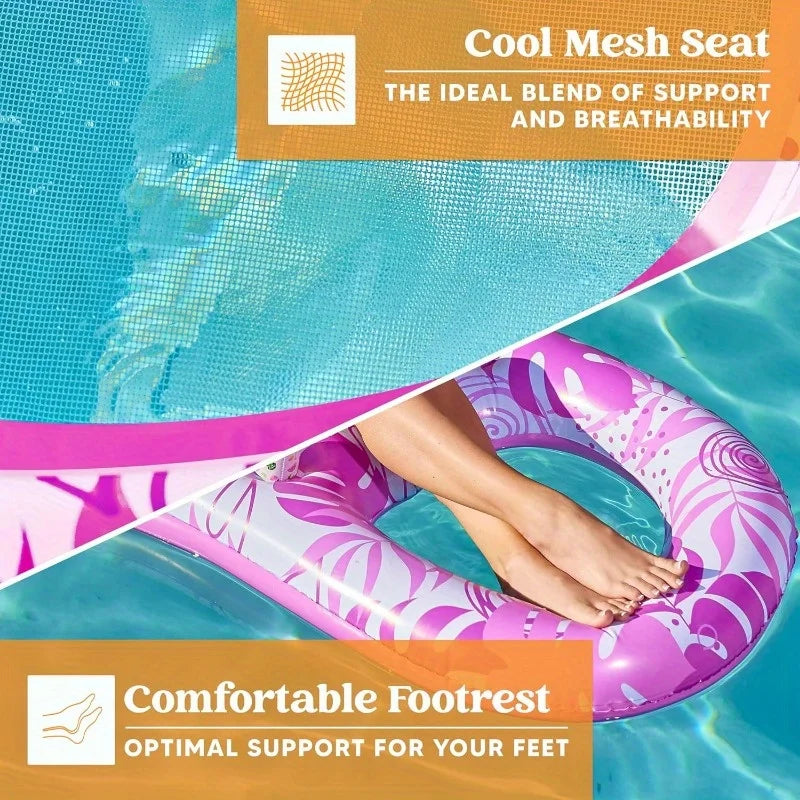 Inflatable Adult Pool Floats Lounger Pool Float Lounge Raft Floaties Water Recliner Chair for Summer Water Party