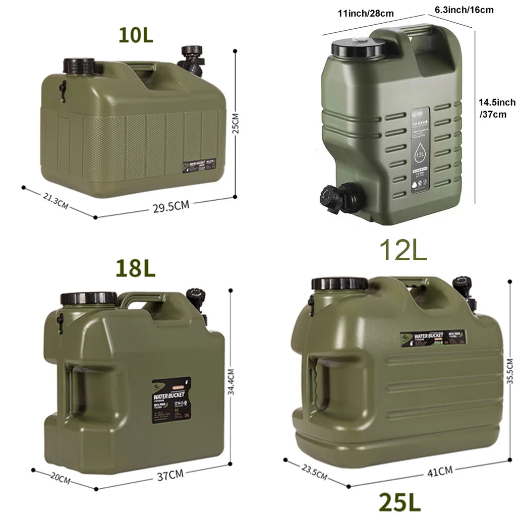 Desert Fox 10L/12L/18L/25L Large Military Green Water Tank Carrier Container