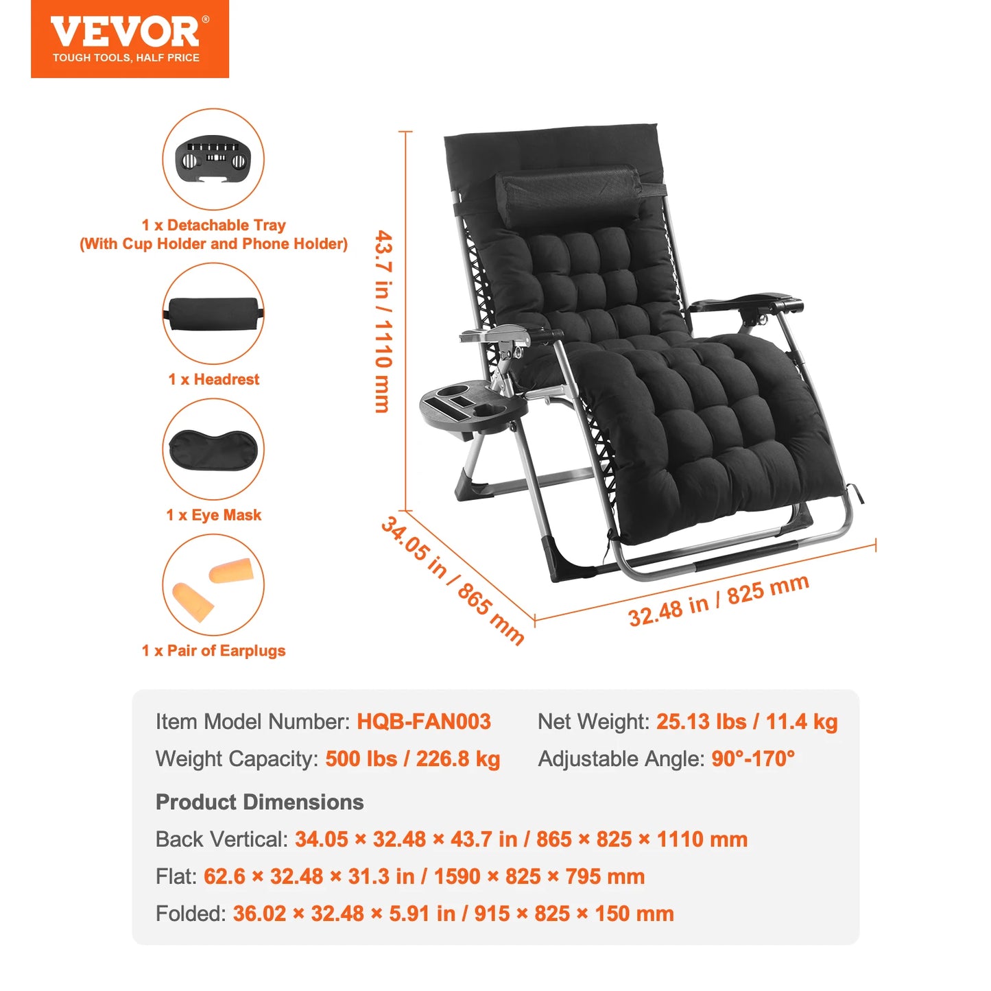 Zero Gravity Recliner Lounge Chair