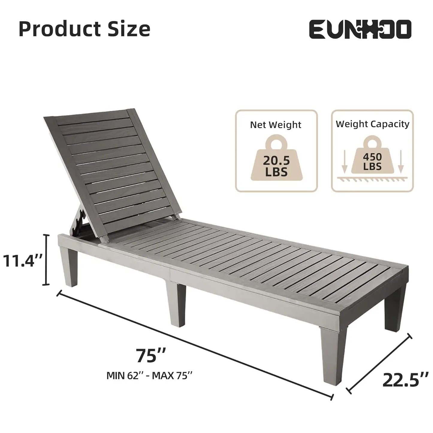 Outdoor Chaise Lounge Set of 2