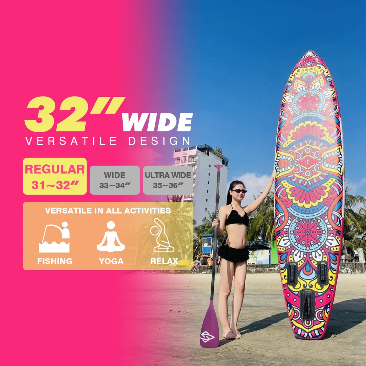 SKATINGER 11'6" Inflatable Stand-Up Paddle Board – Fishing & Adventure SUP