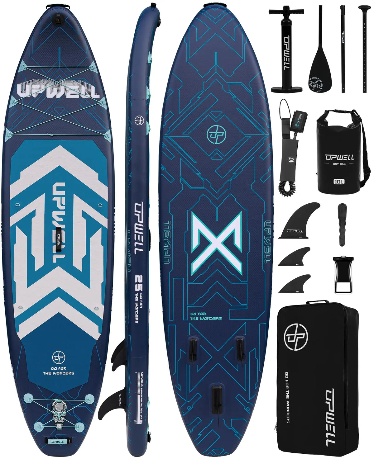 11'6" Extra-Wide Inflatable Stand-Up Paddle Board – 35" Recreational SUP