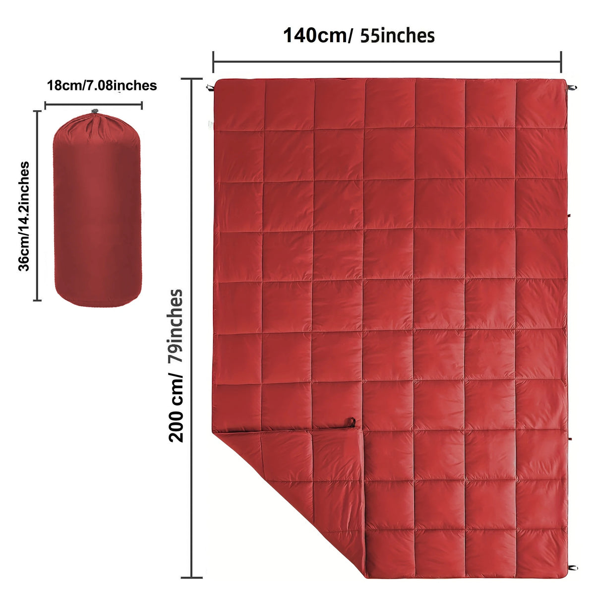 Lightweight Puffy Camping Blanket