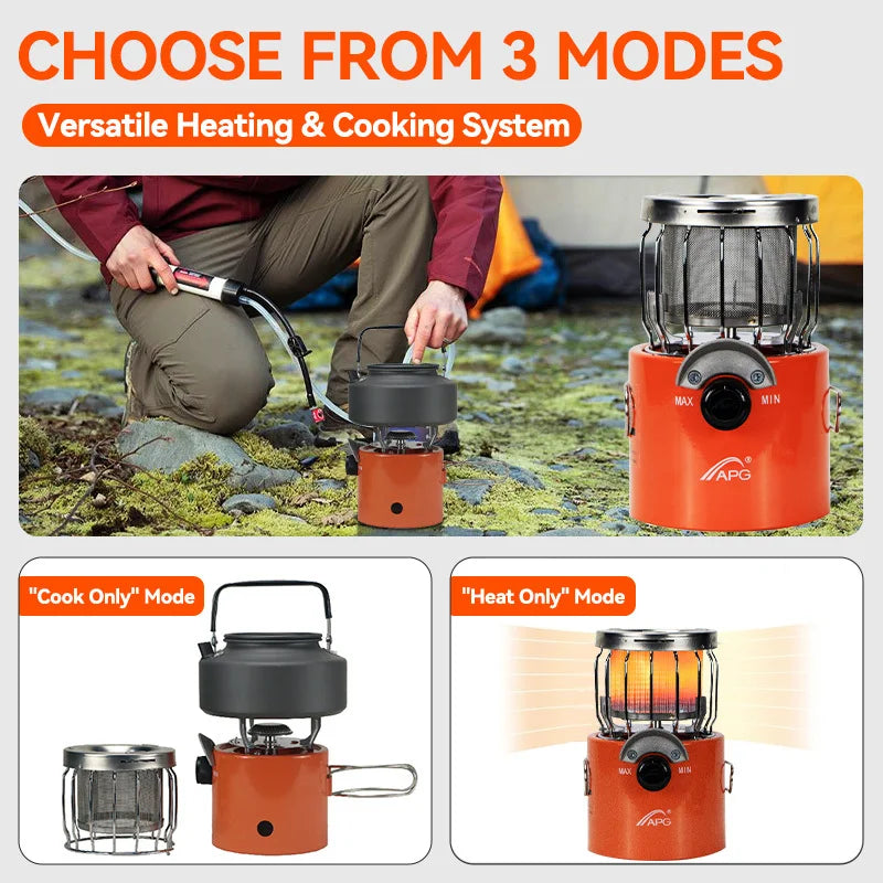 2 in 1 Portable Propane Heater Stove