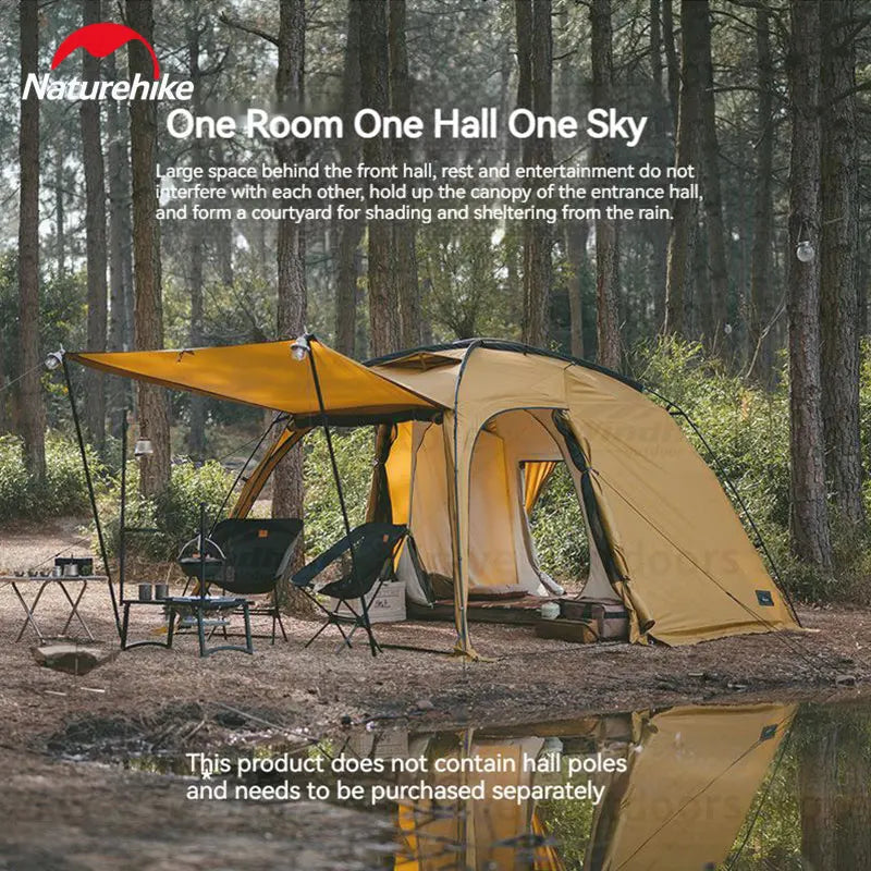 Camping Tent 2 People 4 Season Tent Ultralight PU2000mm Outdoor Travel iking Tent With Chimney Screen Window