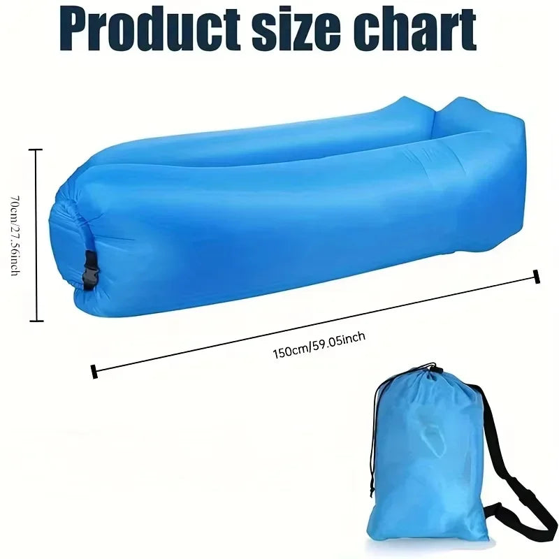 Inflatable Lounger Air Sofa Extra Thick Foldable Couch For Outdoor Camping Beach Patio Quick Inflation Home Furniture