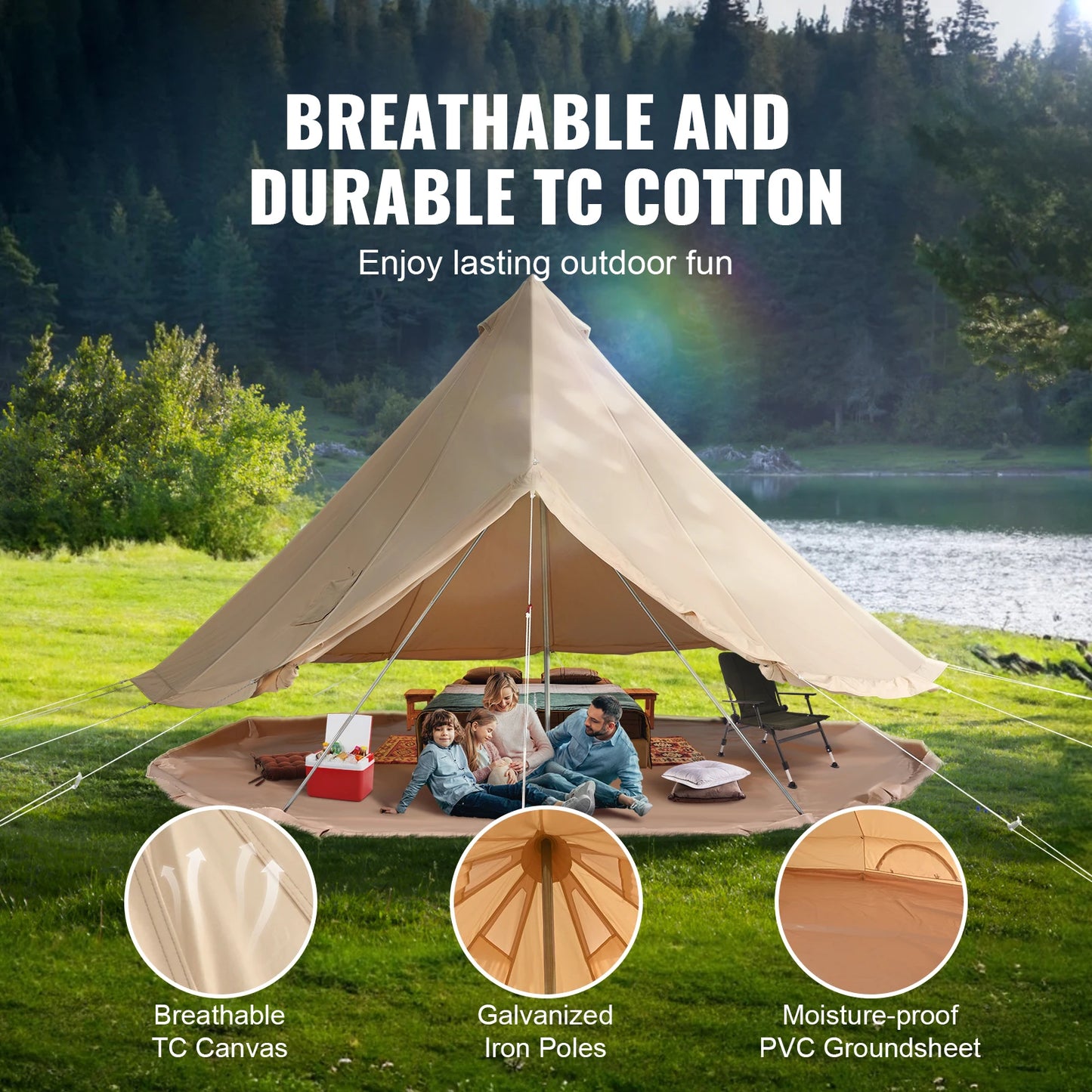 4 Seasons 5m Yurt Canvas  Holds up to 8 People