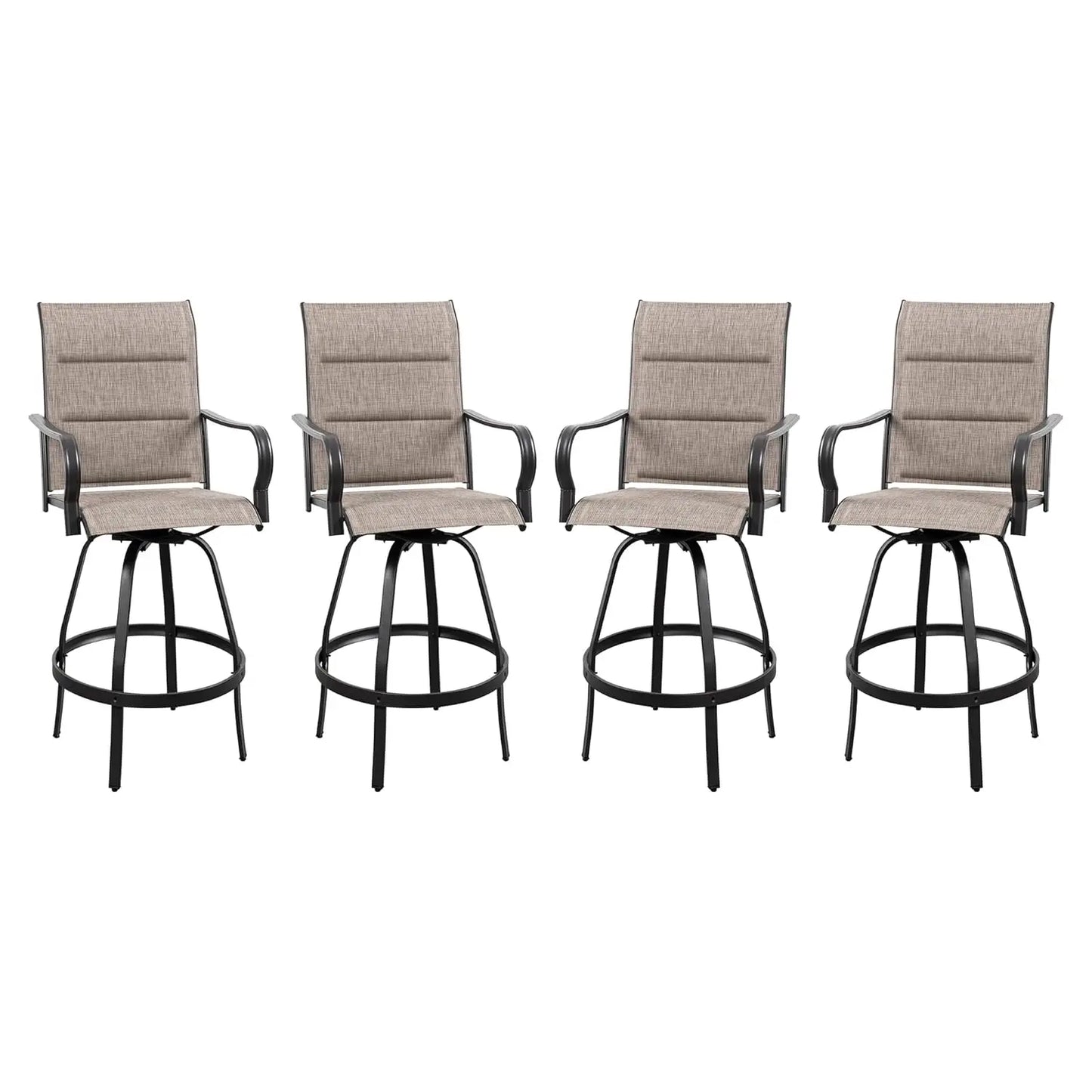 4pc Outdoor Swivel Bar Chairs
