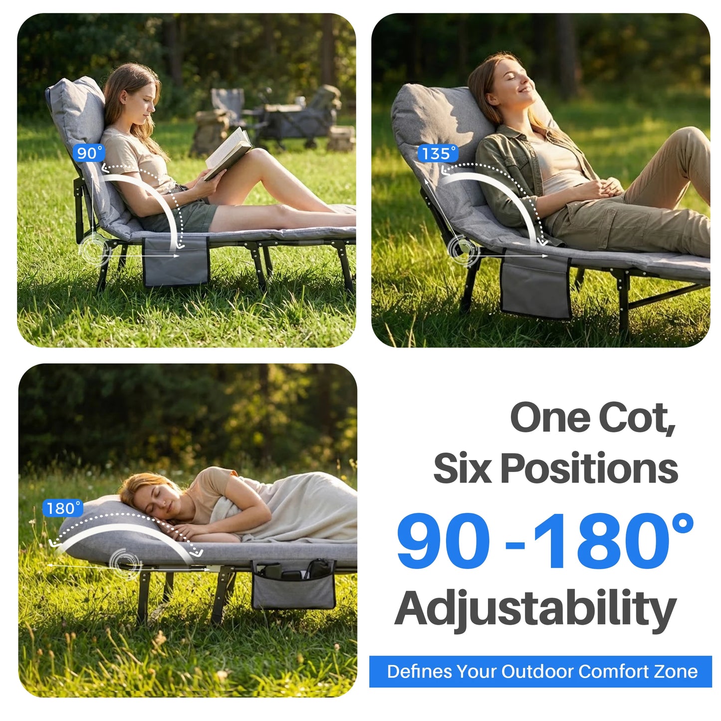 Lightweight Folding Camping Bed with Mattress