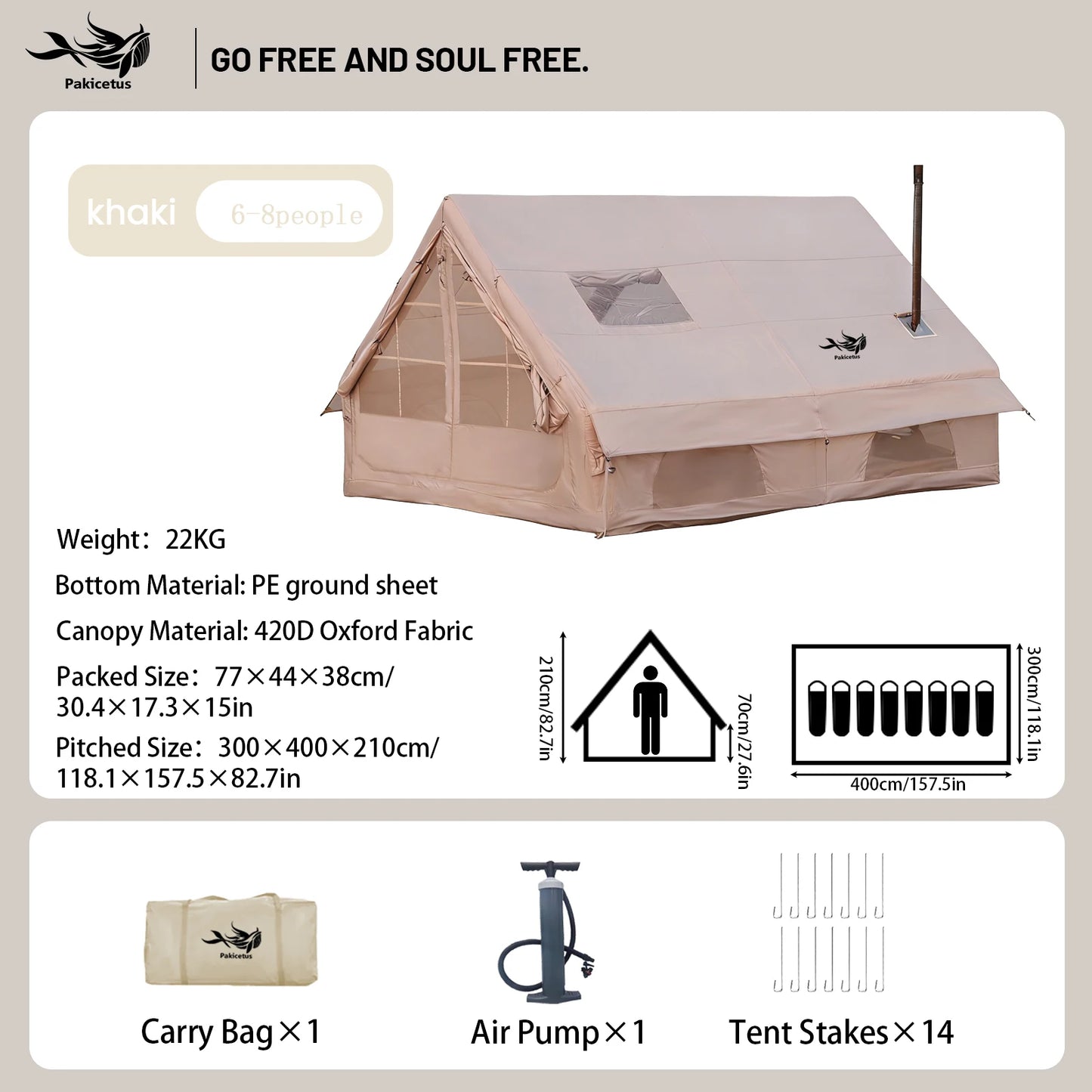4-8 Person Inflatable Tent