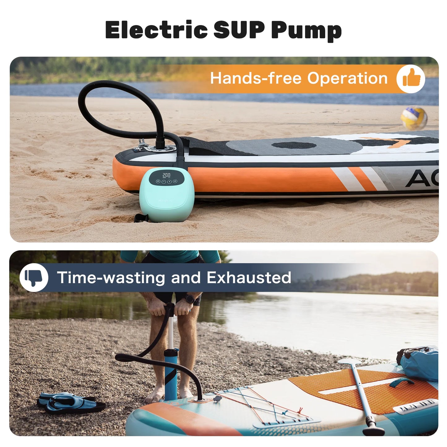 Battery Paddle Board Inflation Deflation for Kayak Electric 20PSI