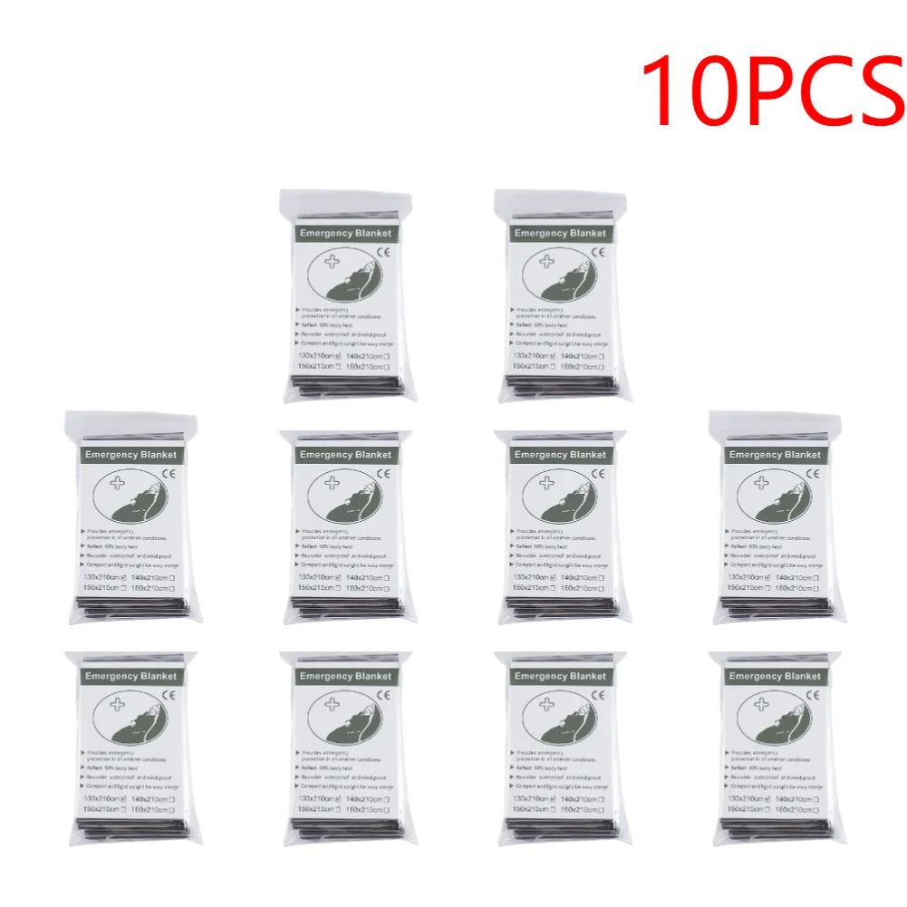 1-30 pcs Emergency Rescue Blanket Foil Thermal Blanket ﻿