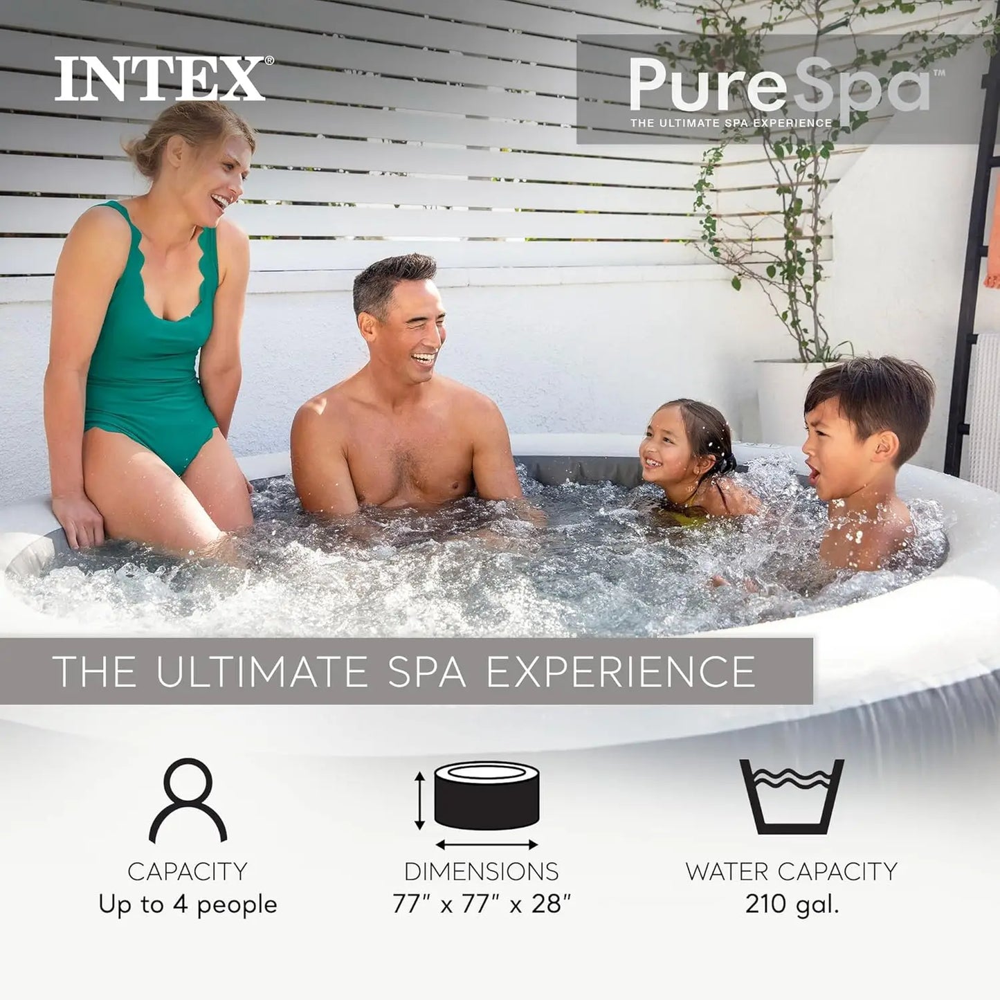 Deluxe Inflatable Spa Set, Energy Efficient Cover, Spa Control App & Wireless, Custom