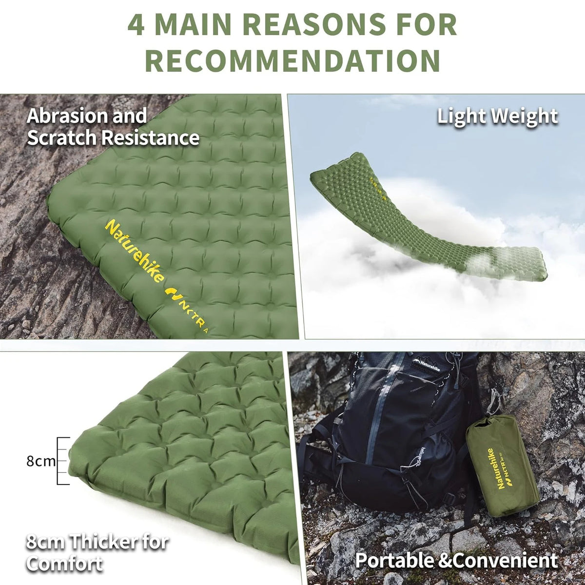 Naturehike R4.6 Ultralight Insulated Inflatable Sleeping Pad