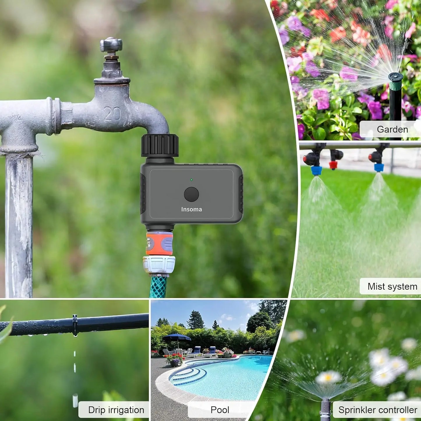 Smart Irrigation  Wifi Automatic Sprinkler Timer Remote Supports Alexa